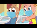 Rhea & Ricky Fight Corona Virus | Tips For Kids To Fight Corona | Bedtime Stories | Cooltoonz