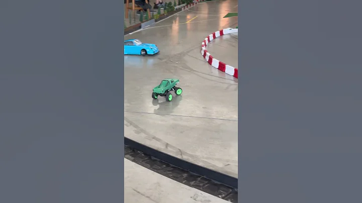 LOOK at my little man drifting his fcx24 smasher monster truck with the big boys! 🤩🤙🏻