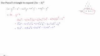Pascal S Triangle Binomial Expansion Of 3a B 4 Youtube Pascal S Triangle Binomial Expansion Of 3a B 4 Youtube