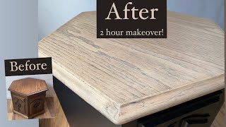 Furniture Flip Painting furniture BLACK with RAW WOOD paint wash top Beginner & budget friendly