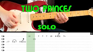 TWO PRINCES - Guitar lesson - Guitar solo (with tabs & EXTRA slow lesson) - Spin Doctors