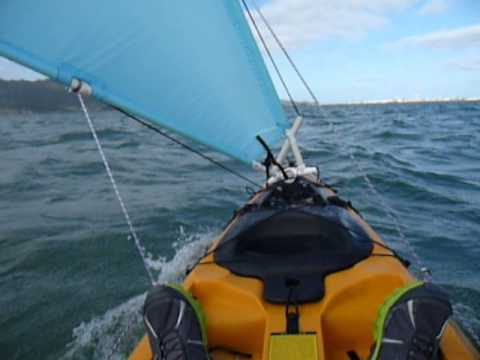 DIY Home Made Kayak Sail - Going warp factor nine with my 