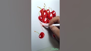 🍒 Yummy Cherries with #Ohuhumarkers #shorts