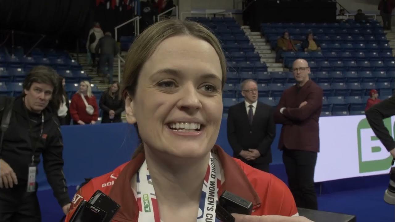 Media Scrum - Gold Medal - 2024 BKT World Women's Curling