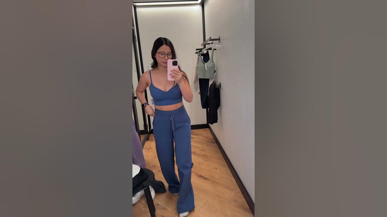 Lululemon try on with me  align sweetheart and scuba wide leg