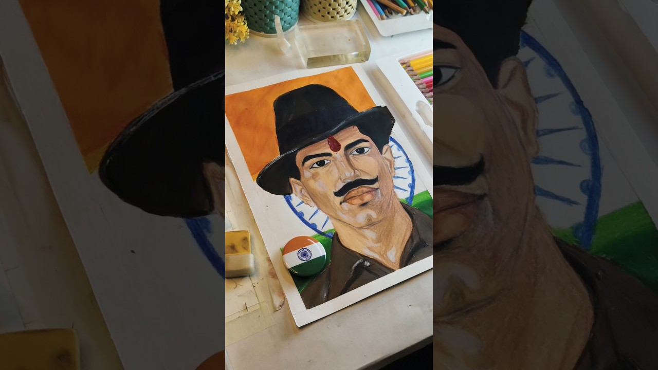 republic day 🇮🇳🇮🇳 special freedom fighter Bhagat Singh 🖌️🎨 ka drawing 