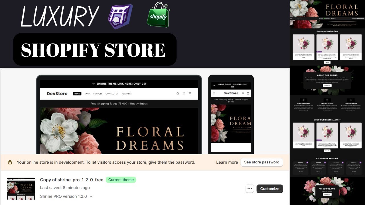 HOW TO MAKE A LUXURY Shopify WEBSITE with SHRINE PRO THEME | Step By Step Tutorial 2025