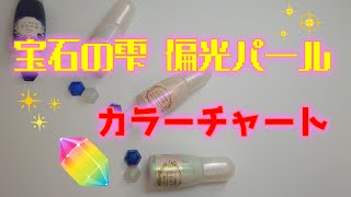 とっても綺麗✨　パジコさん　宝石の雫　偏光パール　カラーチャート　色見本　比較【UV Resin　PADICO　colorant】