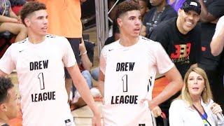 LaMelo Ball FULL GAME Drew League Debut GOES OFF In Front Of LaVar \& LONZO!