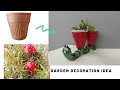 Making Caterpillar Planter From Kulhad | Garden Creature DIY/Garden Decoration Idea/Wall Putty Craft