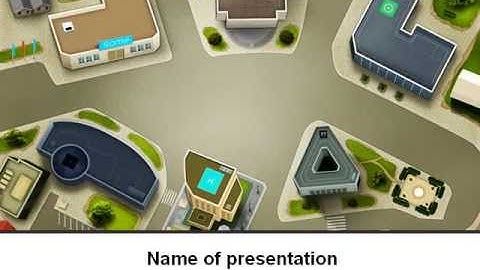 Building Satellite View PowerPoint Template by PoweredTemplate.com