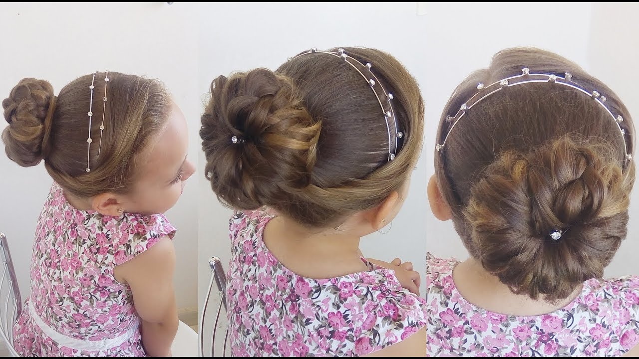 Penteado Infantil com coque para festa ou formatura - thptnganamst.edu.vn