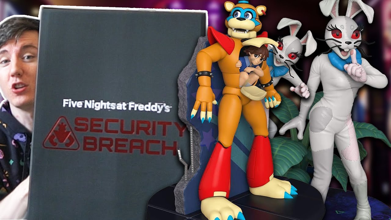 Five Nights At Freddy's Security Breach Statue Glamrock Freddy and Gregory  FNAF