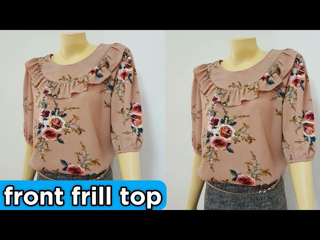 How to make double layer top cutting and stitching 14 to 15 year girl very  easy method step by step 