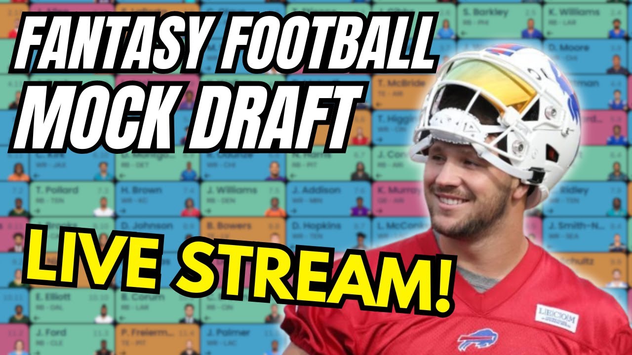 Fantasy Football Mock Draft LIVE STREAM! (8/19/24) - YouTube