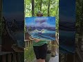 Crashing waves beach oil painting by justins art journey