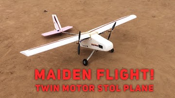 Homemade Twin Motor STOL RC Airplane Flight