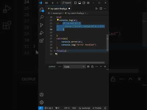 try catch finally, Error handling in Javascrip