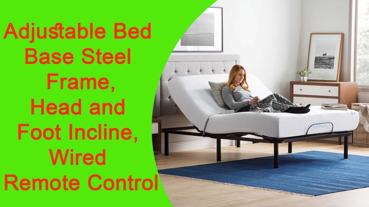 LUCID L100 Adjustable Bed Base Steel Frame 5 Minute Assembly Head