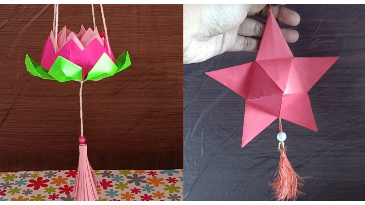 2 Types Of Wall Hangers easy Simple Crafts lotus Hanger star 2-types-of-wall-hangers-easy-simple-crafts-lotus-hanger-star