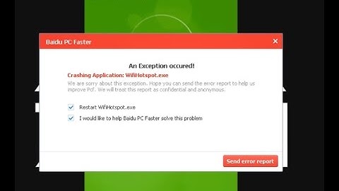 Fix Baidu Wifi Hostpot - Crashing Application: WifiHostpot.exe - Create Portable Hostpot Windows