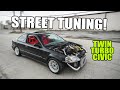 STREET TUNING the TWIN TURBO CIVIC!!