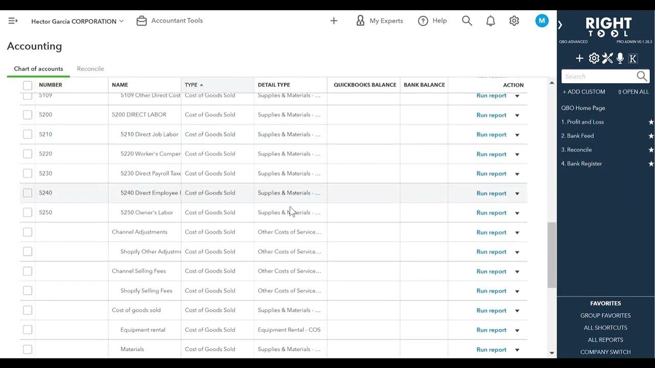 RightTool Jump to Last Selected Account in QuickBooks Online COA YouTube