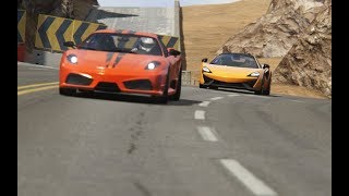 Battle mclaren 570s vs ferrari f430 at black cat country