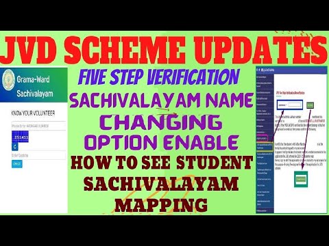 Jvd Scheme Updates/Five Step Verification/Sachivalayam Name Changing Option Enable.