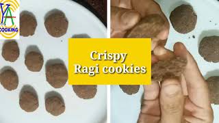 How to make Ragi cookies/Finger millet biscuits at home/Crispy biscuits without oven.