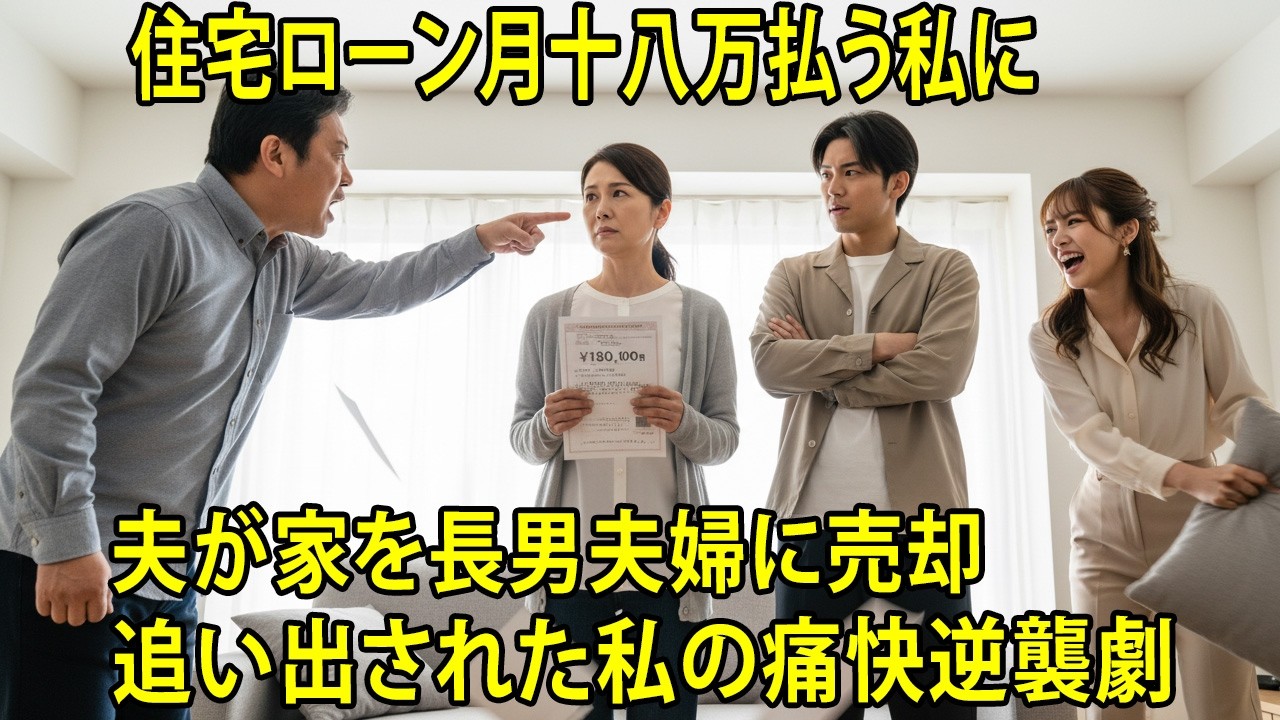 35年ローン18万を払い続ける私に夫「この家は長男夫婦に売ったw」嫁「早く消えろｗ」→私「いいわよ（地獄へようこそ）」結果、一家心中寸前の末路へｗ