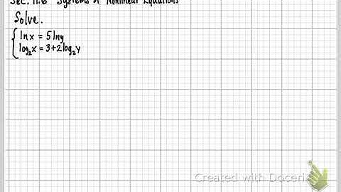 MTH151-Sec. 11.6 Systems of Nonlinear Equations (Part 4)
