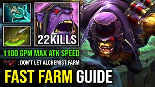 How to Super Fast Farm Alchemist with 1100 GPM Max Agility Speed Unlimited Mana Burn Dota 2