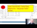 Stata tutorial hausmantaylor panel regression