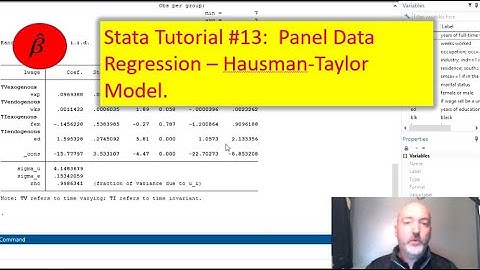 Stata Tutorial: Hausman-Taylor Panel Regression