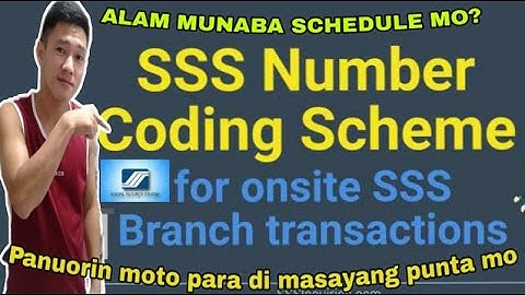 Latest: SSS Number Coding Scheme