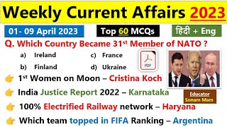 April Weekly Current Affairs 2023 | 1-9 April current affairs | Most Important Current affairs 2023
