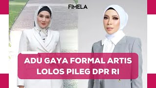 6 Adu Gaya Formal Mulan Jameela dan Melly Goeslaw yang Sama-sama Lolos Pileg DPR RI Pemilu 2024