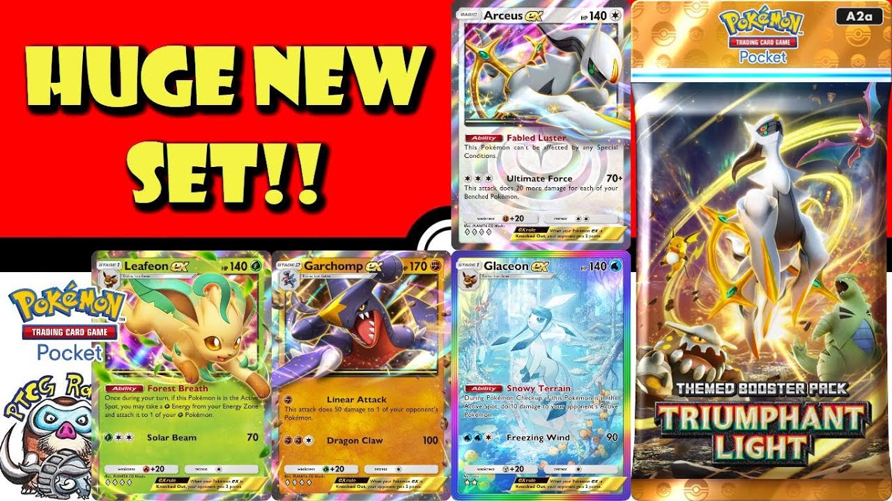 Huge New Pokmon TCG Pocket Set Revealed! Triumphant Light! Arceus ex Looks BUSTED! Huge New Pokmon TCG Pocket Set Revealed! Triumphant Light! Arceus ex Looks BUSTED!