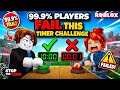 99.9% Players FAIL This Timer Challenge in Roblox | Stop the Timer #Roblox #StopTheTimer #Challenge