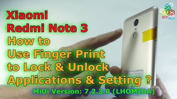 [Hindi-Audio]-Xiaomi Redmi Note 3 App lock by Finger Print