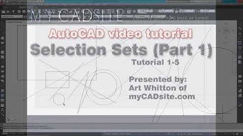 AutoCAD Tutorial Lesson 1-5 Selection Sets P1 (Complete Beginners Course)