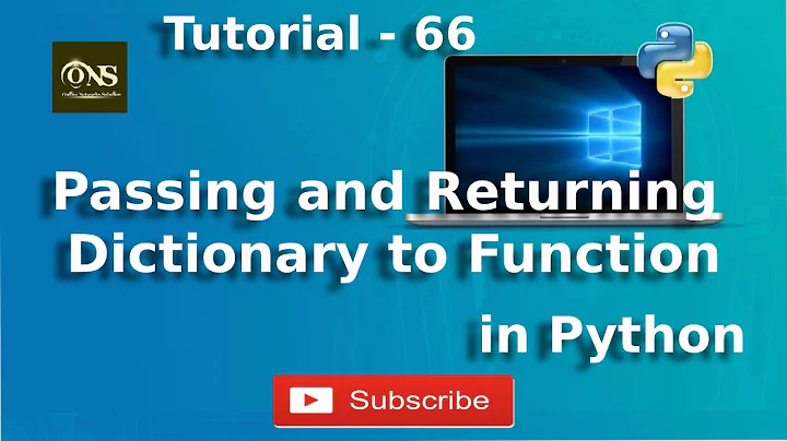 Passing and Returning Dictionary to Function in Python || Tutorial - 66 || Python Tutorial