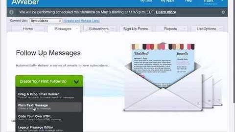 How To Create Follow Up Messages In Aweber?