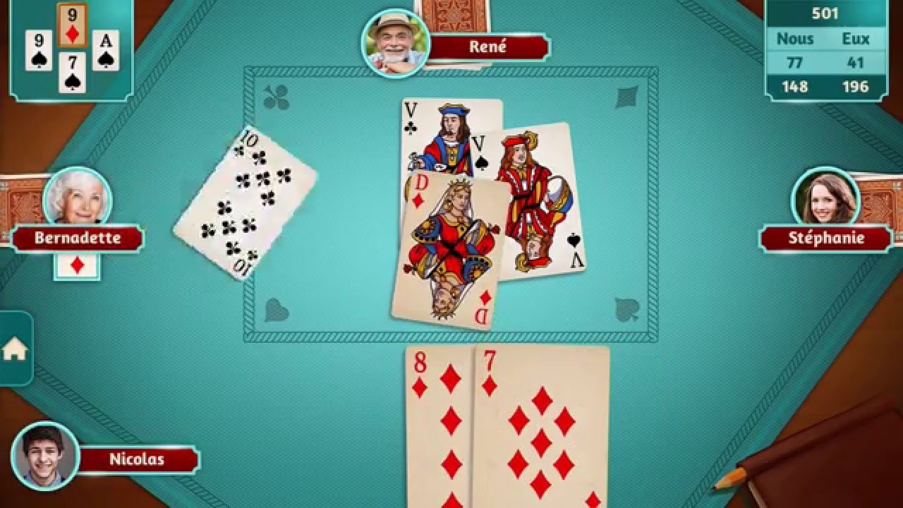 Jouez A La Belote Ou A La Coinche Avec Belote Com Sur Android Youtube
