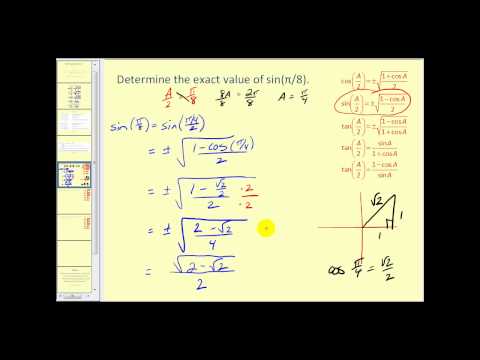 Half Angle Identities