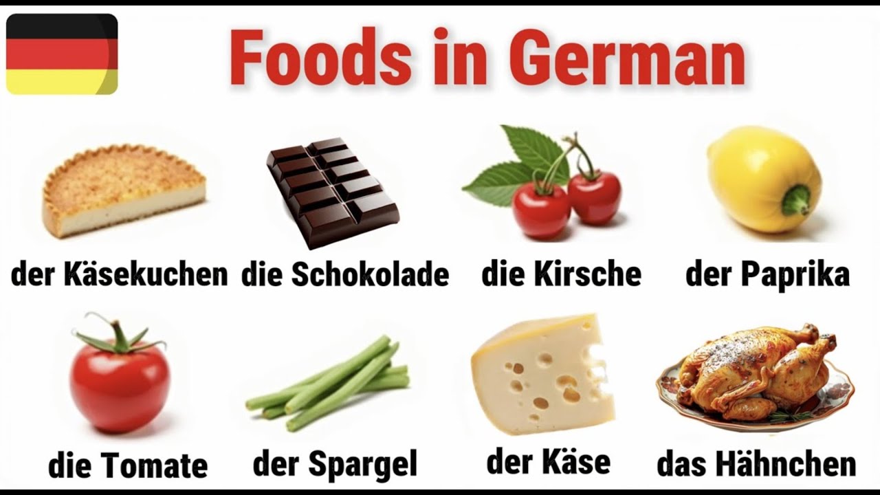 Food Names In German German Food Vocabulary | Learn Food Names in German | Essential German ...