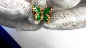 Pin - Victorian Era (Circa 1890) 18k, Guilloché Enamel, Ruby and Seed Pearls