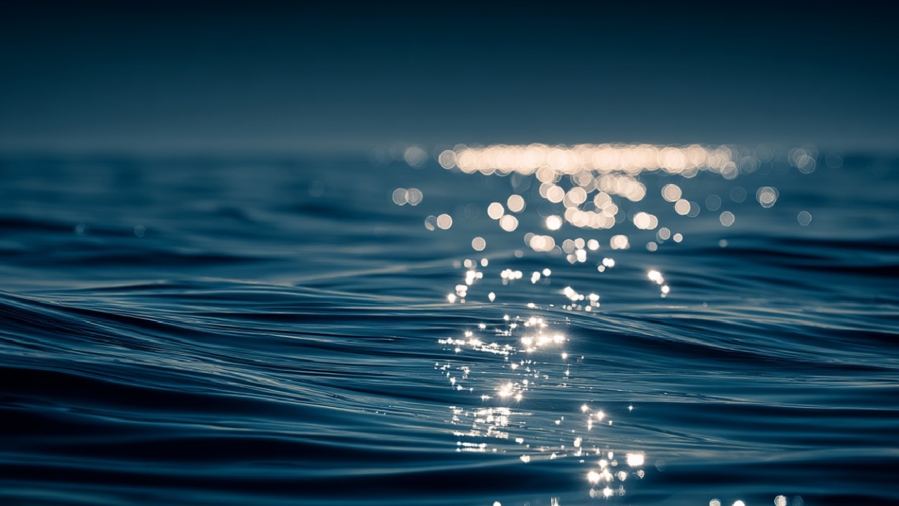 Soft Ocean Waves for Deep Sleep - Navy Calm Night (10 Hours)