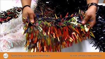 Spiked Sequins Holographic Mesh Fabric